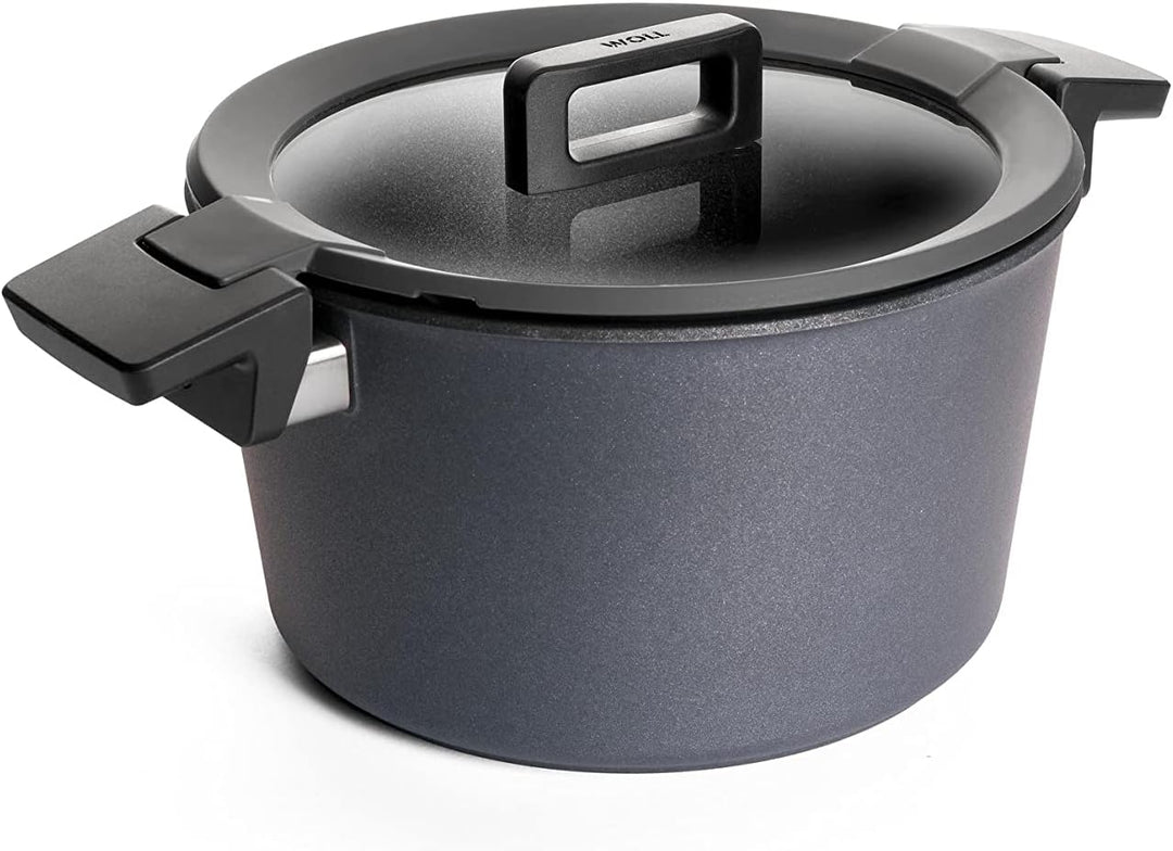 Woll 124CP Guss Topf Concept Plus 24 cm, 13.5 cm hoch mit 5 L, inklusiv Deckel