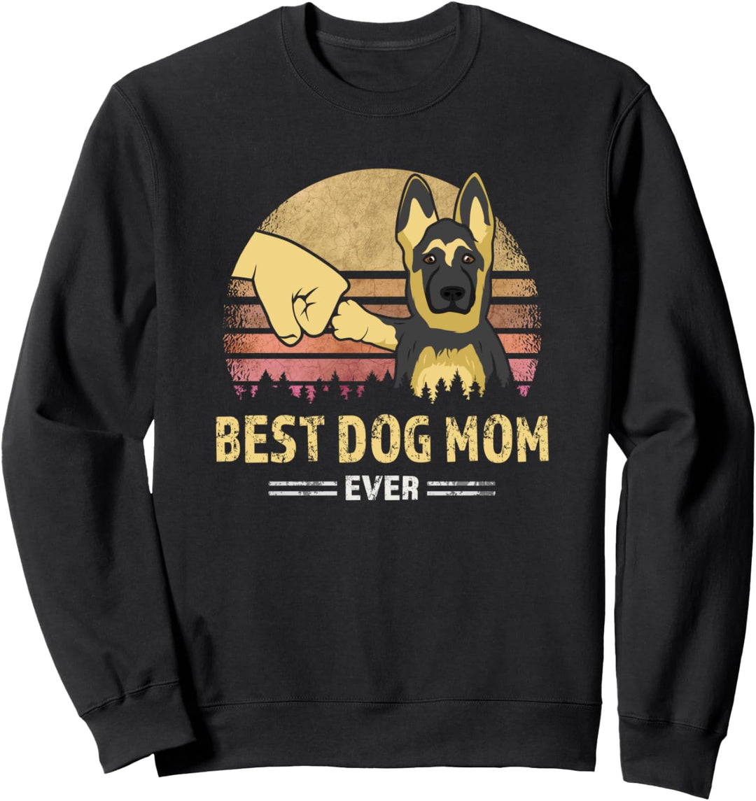 Beste Hundemama Schäferhund Mama Vintage Welpen Design Hund Sweatshirt