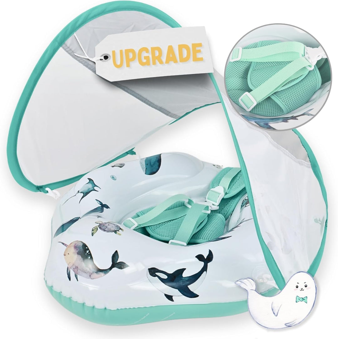 EDWEKIN® Einzigartiger Baby Schwimmring mit handgemalten Motiven | Innovative Baby Schwimmhilfe mit