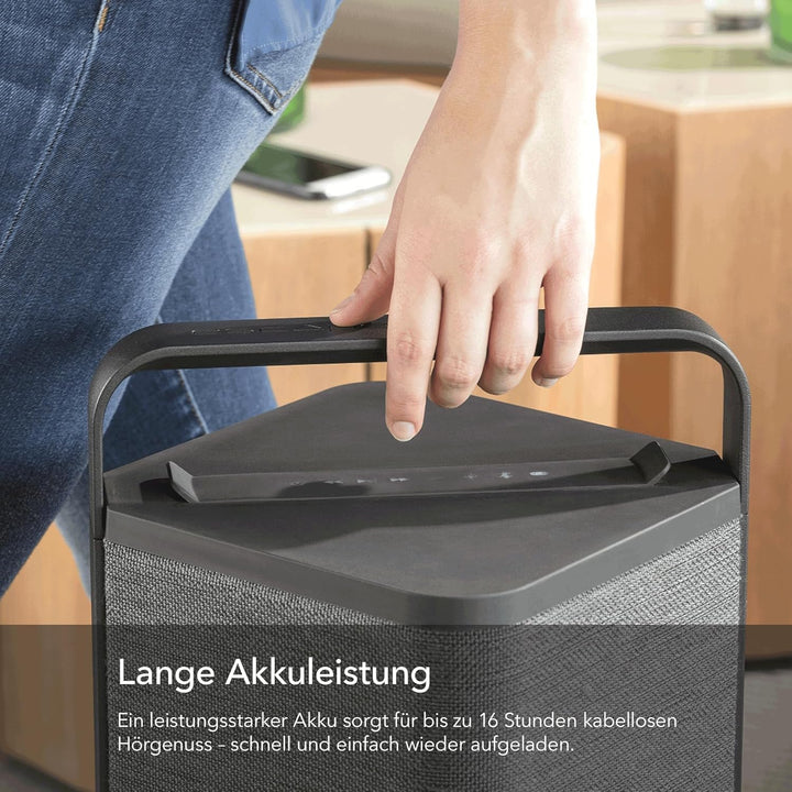 Escape P9 Outdoor Bluetooth Lautsprecher (IPX4 wetterfest, 100 Watt, 16h Akkulaufzeit, kabellos, tra