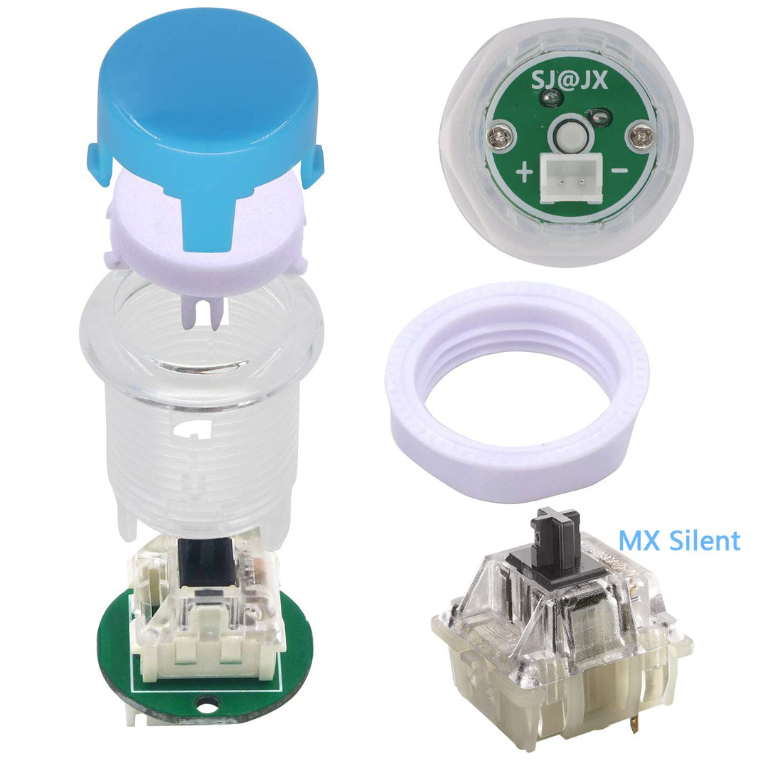 SJ@JX Arcade Game 2 Player Controller DIY Kit Microswitch Button 4&8 Way Joystick Zero Delay USB Enc