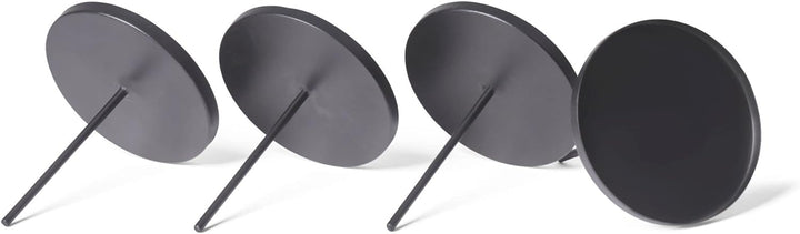 Novaliv 4X Kerzenpick Flach, 9 cm SCHWARZ Kerzenhalter für Adventskranz Kerzenpin Weihnachtskranz 4