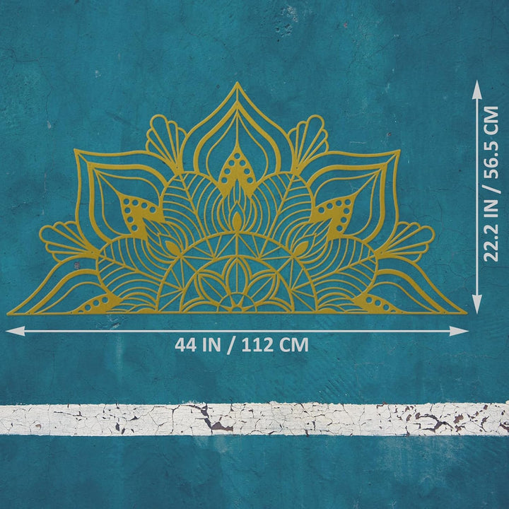 ESTART Grosse Metall-Mandala-Wanddekoration, einzigartige Lotusblumen-Wandkunst für Zuhause Schlafzi