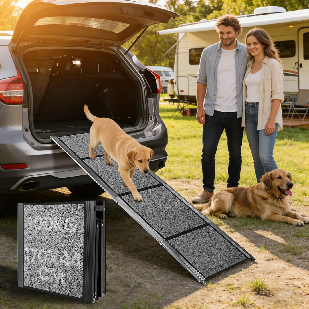 Hunderampe Auto Klappbar, Hundetreppe Auto Hunde Bis 115kg Einstiegshilfe Hundetreppe, Hundetreppe A