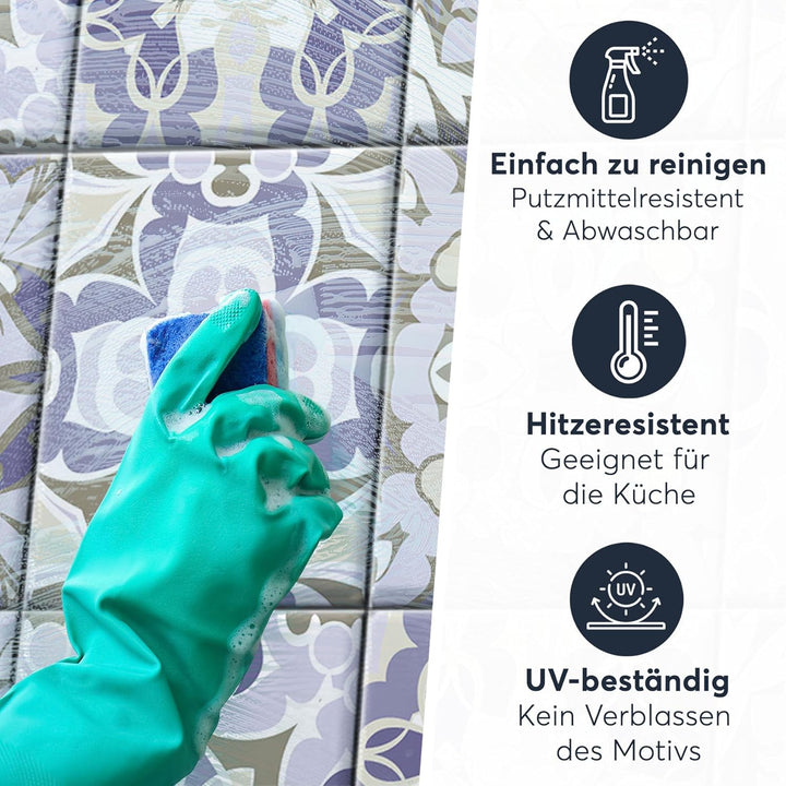 CREATISTO Mosaik-Fliesen Fliesensticker Fliesenfolie - Hochwertige Aufkleber Sticker für Fliesen I K