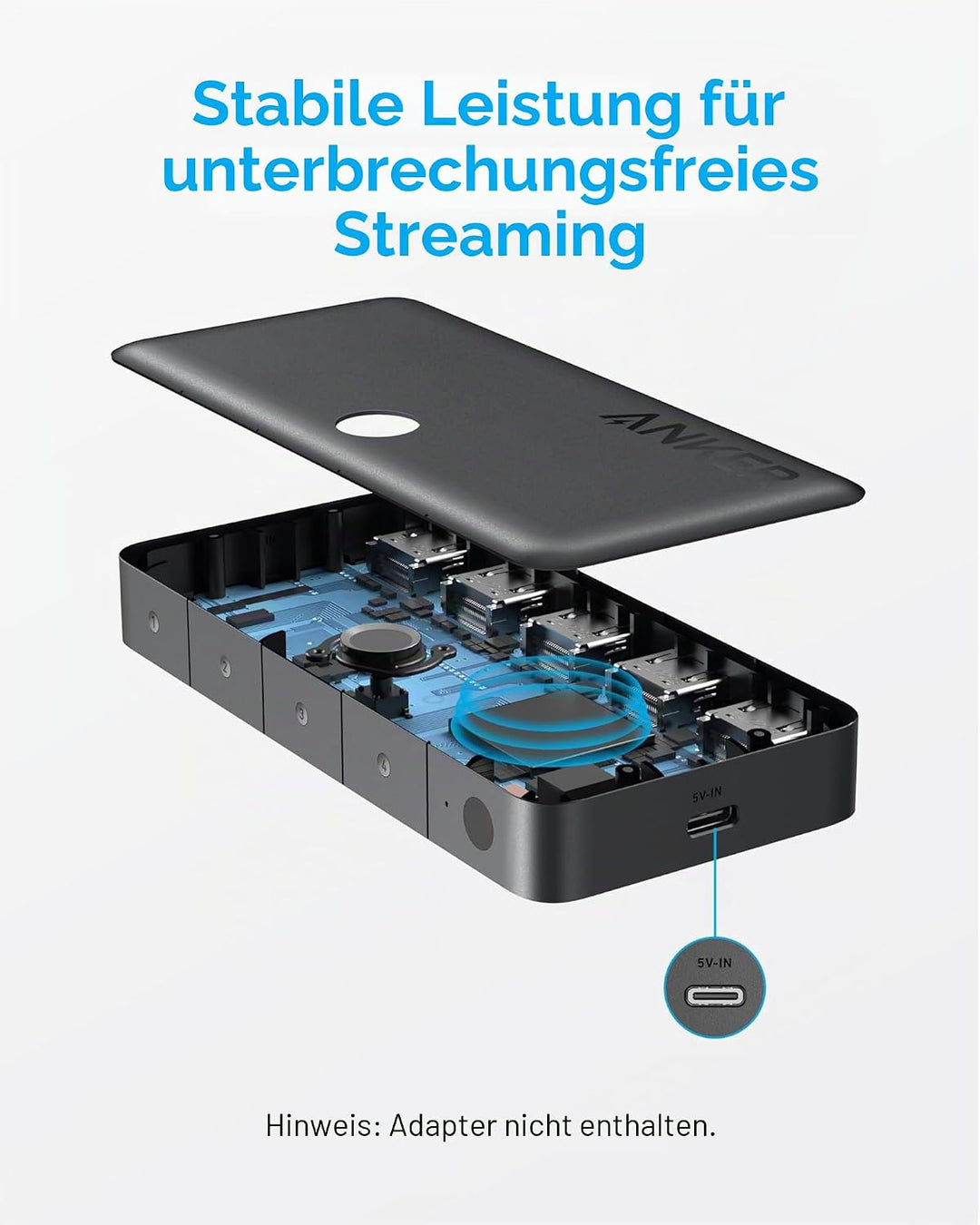 Anker HDMI Switch, 4K@60Hz Umschalter, 4 in 1 Gerät mit glatter Oberfläche, unterstützt HDR, 3D, Dol