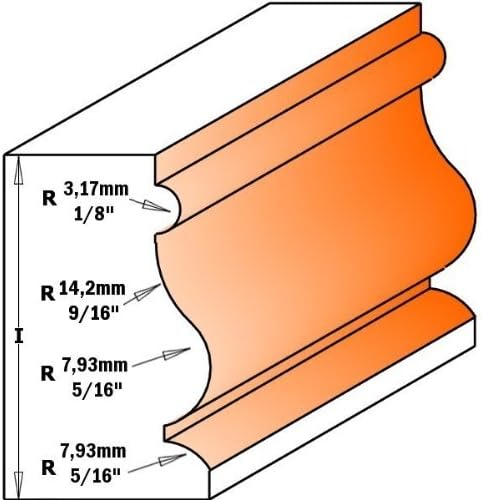 CMT Orange Tools 955.902.11 – Erdbeere für Zierleisten mit rodam. HM S 12 D 27 x 41