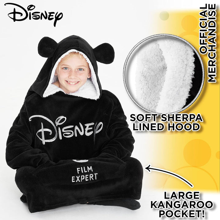 Disney Stitch Kapuzenpullover Mädchen, Übergrosse Hoodie Decke Kinder mit Sherpa-Kapuze und Kängurut