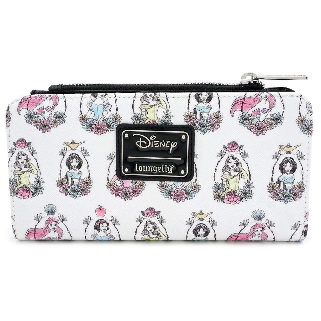Loungefly x Disney Princess Portraits Allover-Print Wallet Mehrfarbig, Weiss Einheitsgrösse, Mehrfar