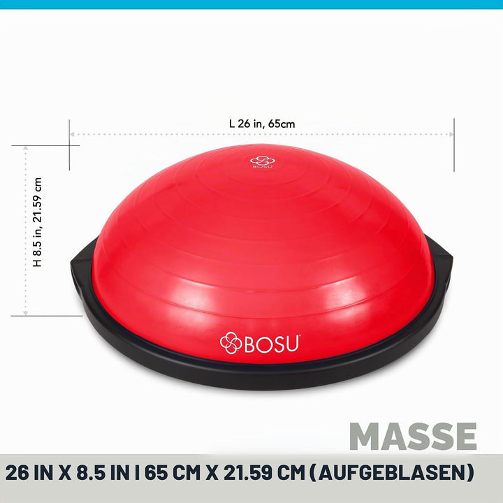 Bosu, Home Gym Equipment, The Original Balance Trainer, 66 cm Durchmesser rot / schwarz, rot / schwa