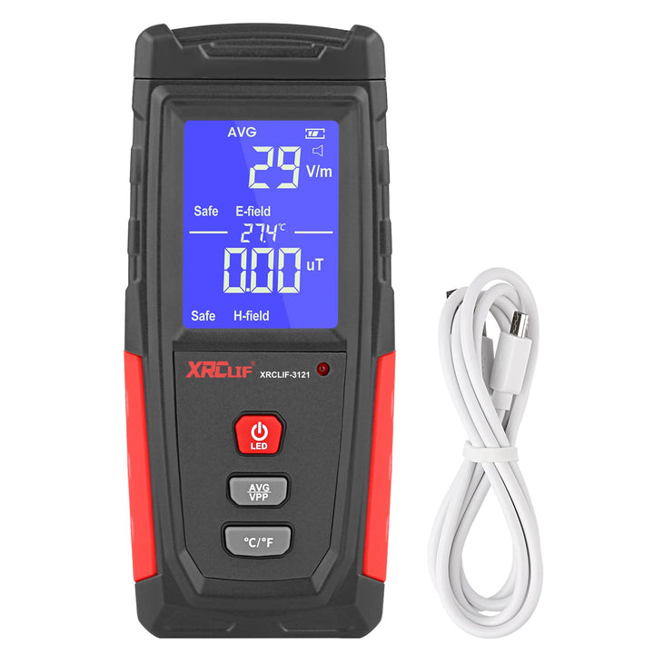 EMF Messgerät, XRCLIF Digitaler Elektromagnetischer Strahlungsdetektor, Handheld EMF Tester für Zuha