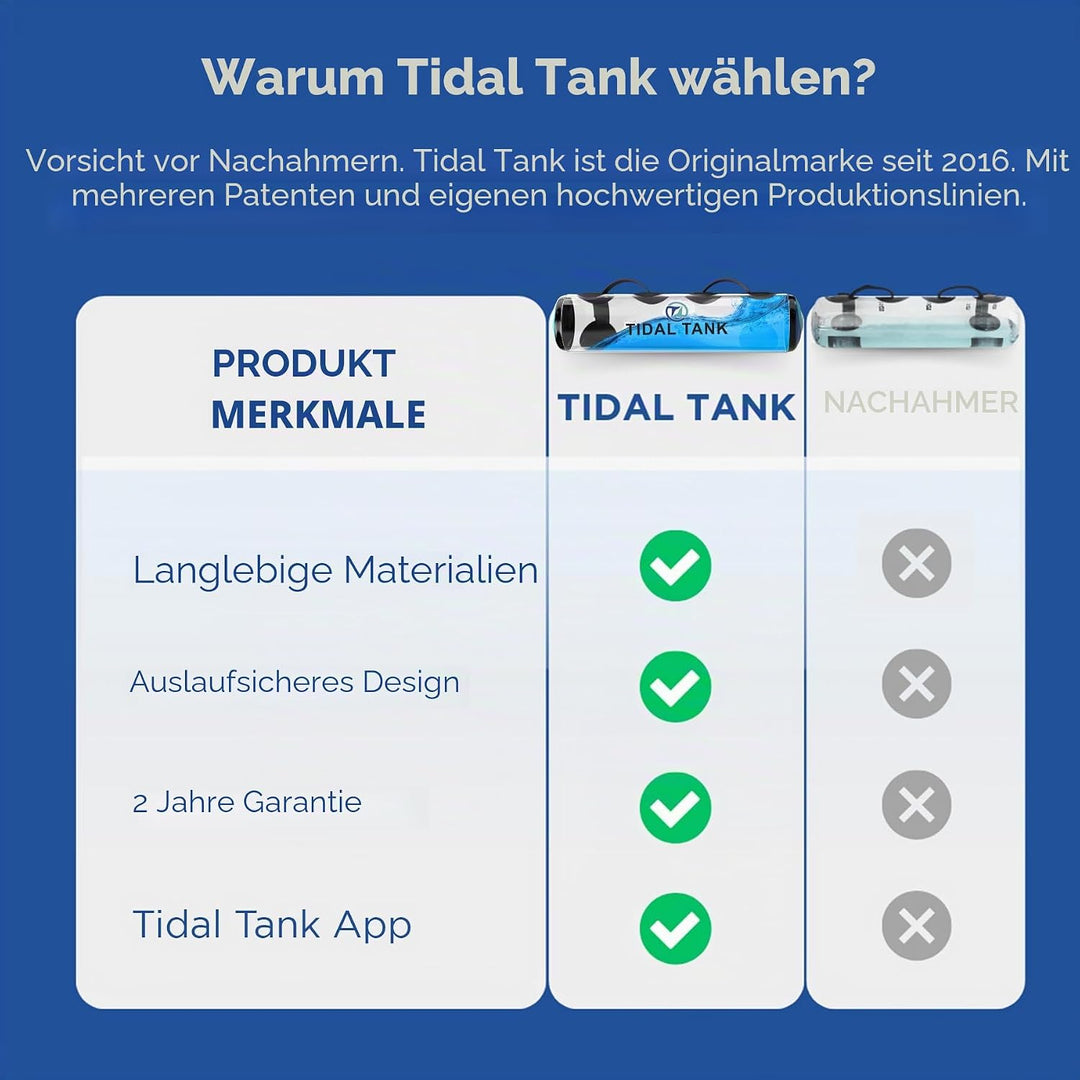 Tidal Tank – Sandsack Alternative 45 lbs Verstellbare Aqua Bag und Powerbag mit Wasser Core Balance