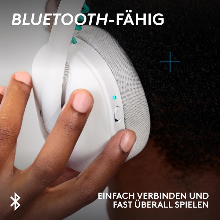Logitech G G325 LIGHTSPEED Wireless Bluetooth Gaming-Headset Headset G325 | +24 Stunden-Akku Weiss,