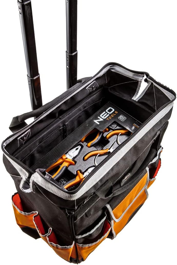 NEO TOOLS mobiler Profi Werkzeugkoffer mit Rollen Werkzeugbox Werkzeugtasche Werkzeugkiste Werkzeuga