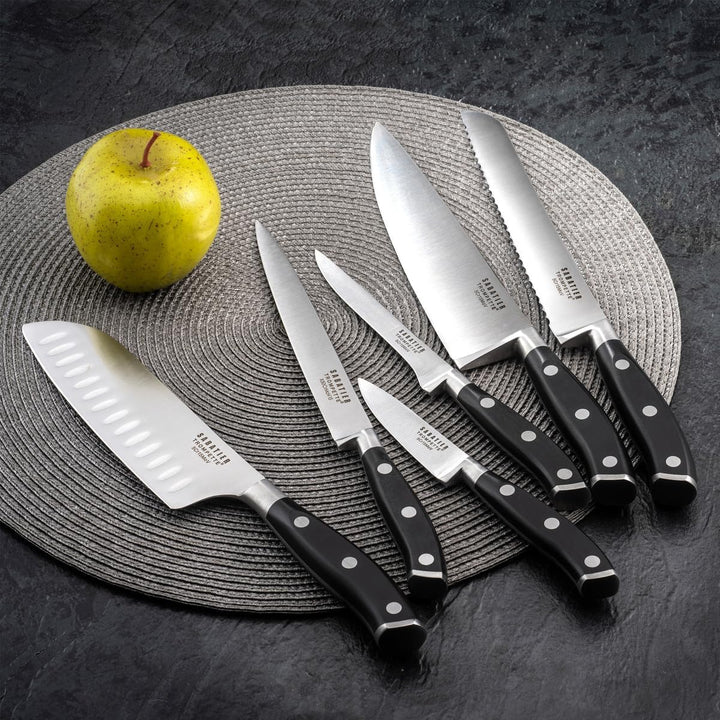 Sabatier 865700MBA101K Küchenmesser Vulcano, 5-teilig Set mit 5 Stück, Set mit 5 Stück