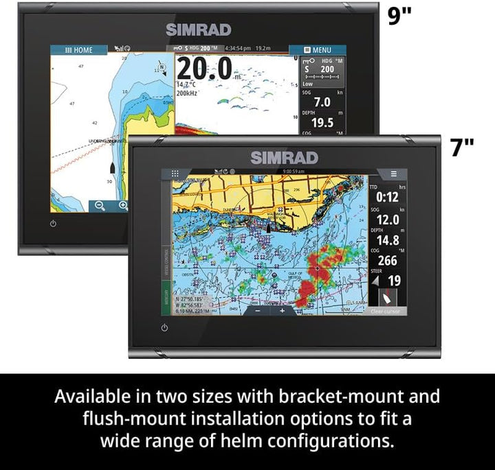Simrad GO9 XSE Con Transductor Montaje in Espejo de PPA 3 in 1 Bilderspiel Activa y amp; Cuadro de d