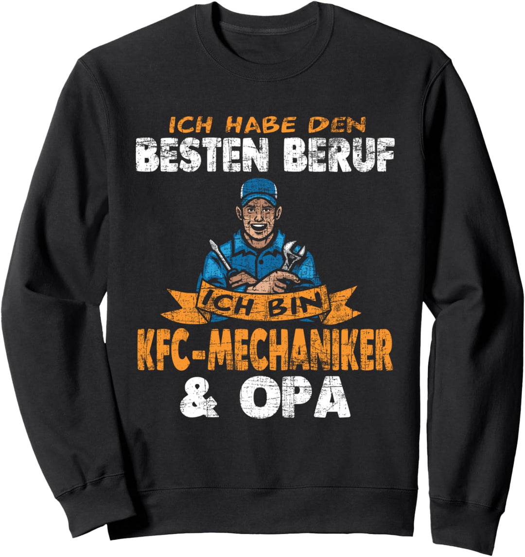 Mechatroniker Opa Grossvater Schrauber KFZ Mechaniker Sweatshirt
