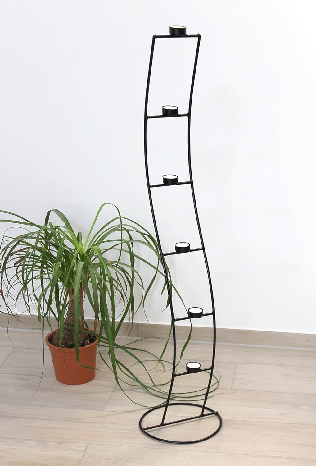 Teelichthalter SW102 aus Metall 120 cm Kerzenleuchter Kerzenhalter Kerzenständer Teelichtständer Tee