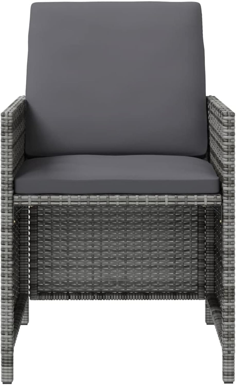 Tidyard 4-TLG. Gartenstuhl und Hocker Set Gartenstuhl Balkonstuhl Rattansessel Gartenmöbel Poly Ratt