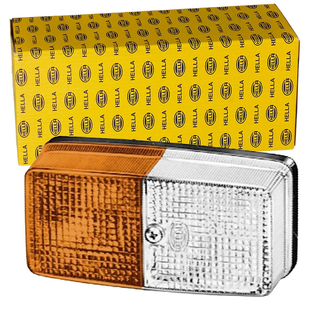HELLA Blinkleuchte - Halogen - 24V / 12V - Anbau - ECE - Lichtscheibenfarbe: weiss/gelb - Stecker: C