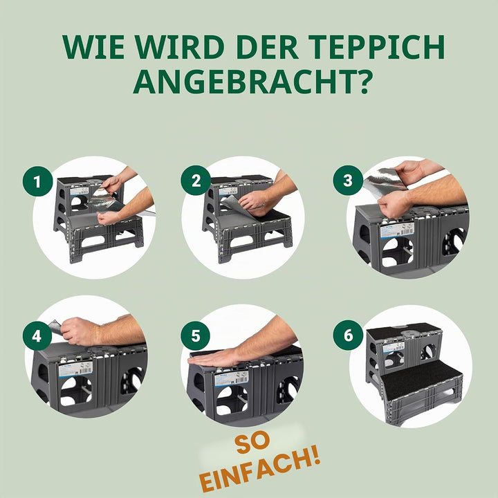 Bee Neat Hunde-Treppe, zusammenklappbar, tragbar, für grosse, mittlere und kleine Hunde, ideal für H