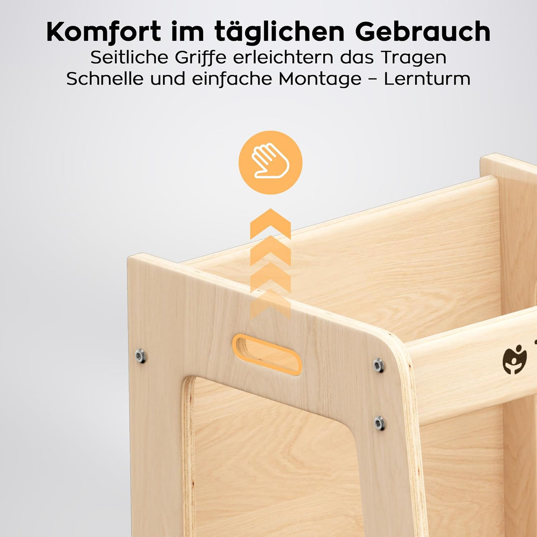 Tulano Mooby 35 Lernturm 3 in 1 für Kinder ab 1 Jahr – Montessori Kitchen Helper umbaubar zu Tisch m