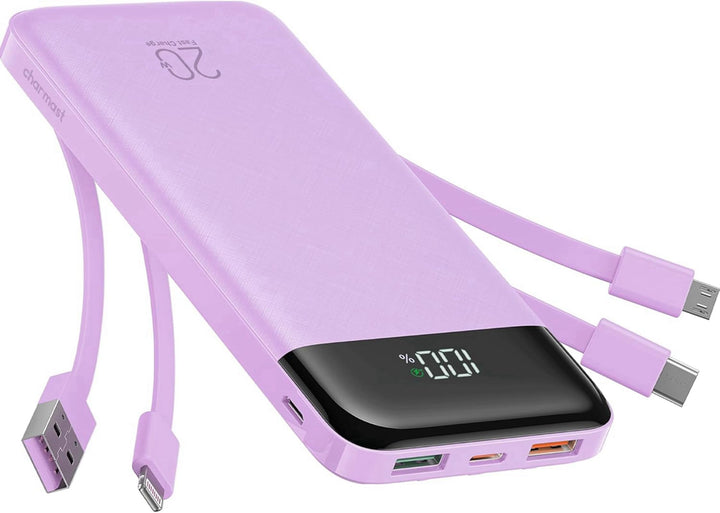 Charmast Power Bank, 22,5W Powerbank 20000mAh mit USB-C Kabel und LED-Display, PD3.0 QC4.0 Externe H