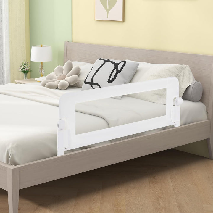LIFEZEAL Bettgitter Faltbar, 120cm Bettschutzgitter Rausfallschutz, Kinderbettgitter aus Oxfordstoff