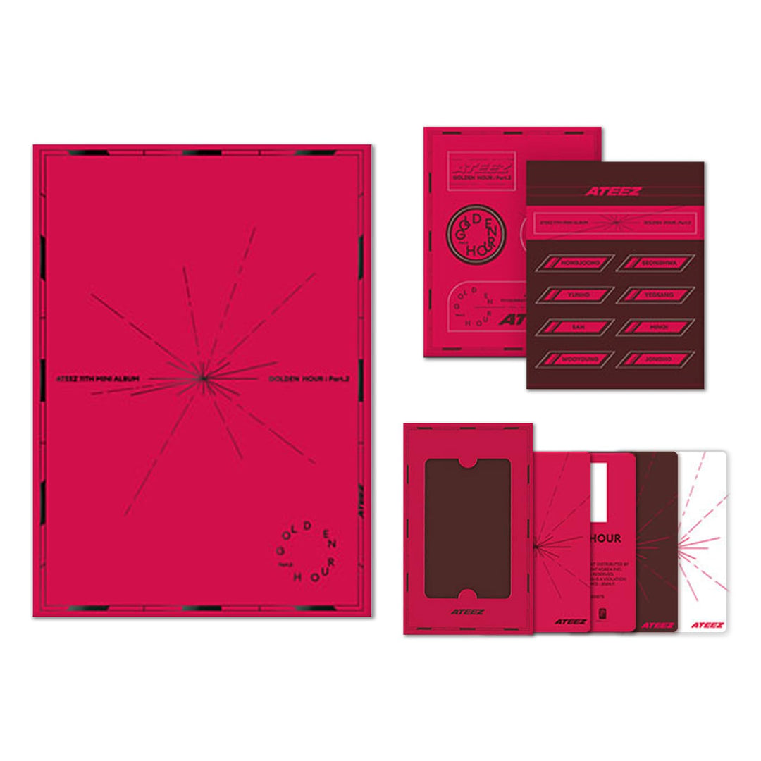 ATEEZ - 11th Mini Album [GOLDEN HOUR : Part.2] (POCAALBUM - DIARY Ver.) Photo Stand + QR Card + Imag