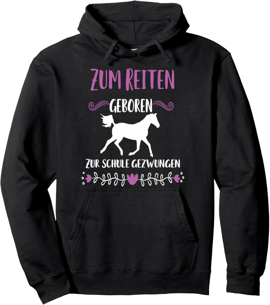 zum reiten geboren zur Schule gezwungen Jungs Geschenk Pullover Hoodie