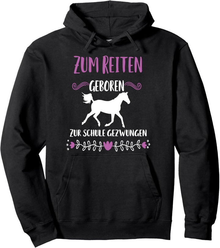 zum reiten geboren zur Schule gezwungen Jungs Geschenk Pullover Hoodie