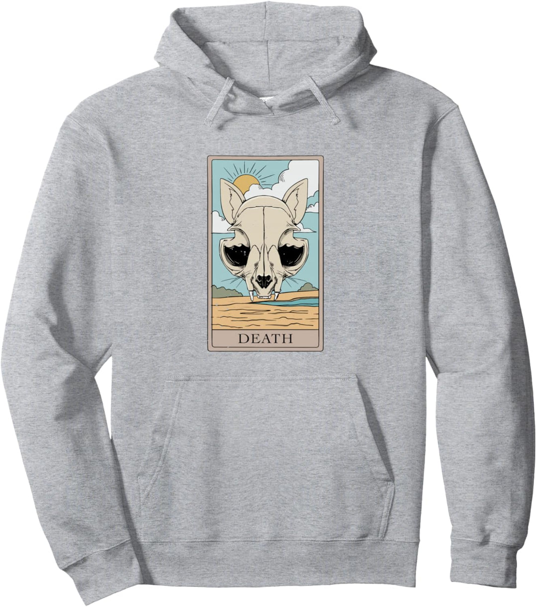 Katze Tod Tarotkarte Design für einen Tarotkartenleser Pullover Hoodie