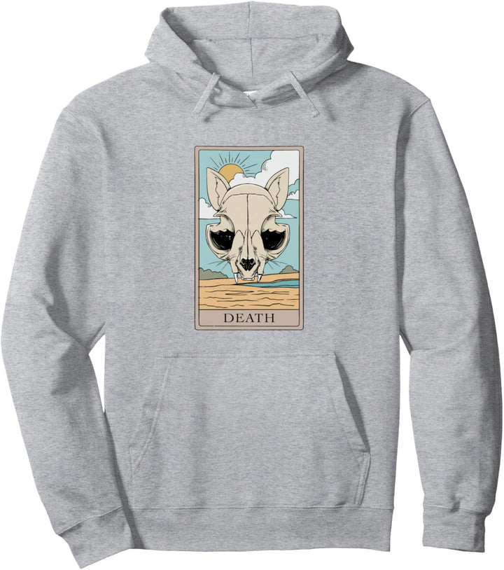 Katze Tod Tarotkarte Design für einen Tarotkartenleser Pullover Hoodie