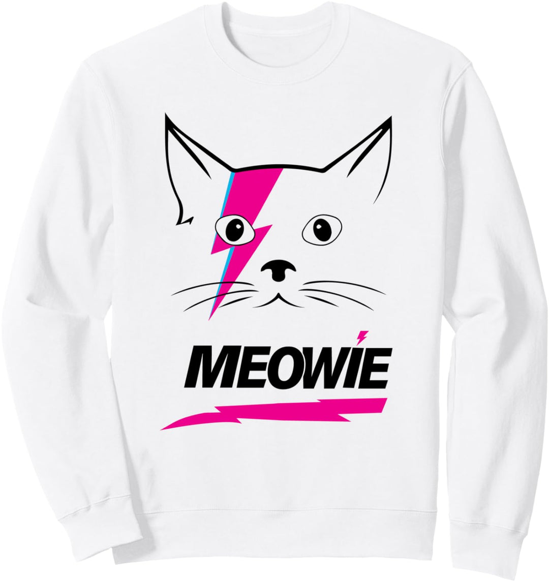 MEOWIE Rock & Roll Lustige Katze Meow Sweatshirt