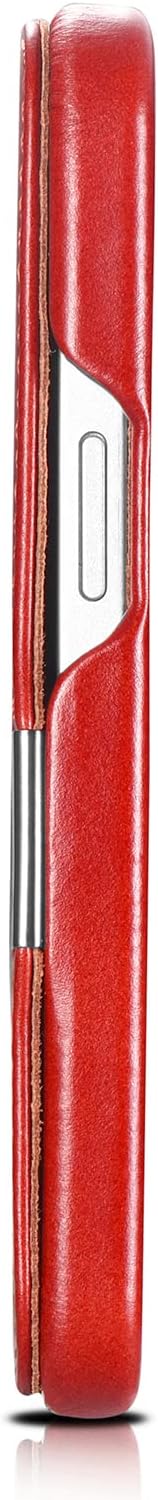 Mobiskin Hülle kompatibel mit Apple iPhone 13 Mini (5,4 Zoll), Handyhülle mit echtem Leder, Case, Sc
