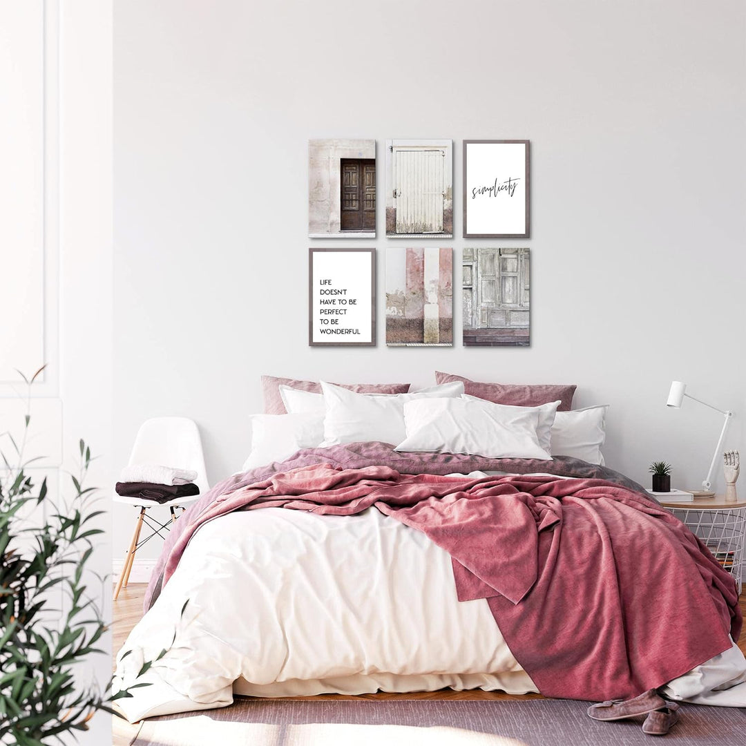 Novart Wandbilder Set - KOMPLETT AUFHÄNGFERTIG - Made in Germany - Moderne Bilder Home Wohnzimmer Sc