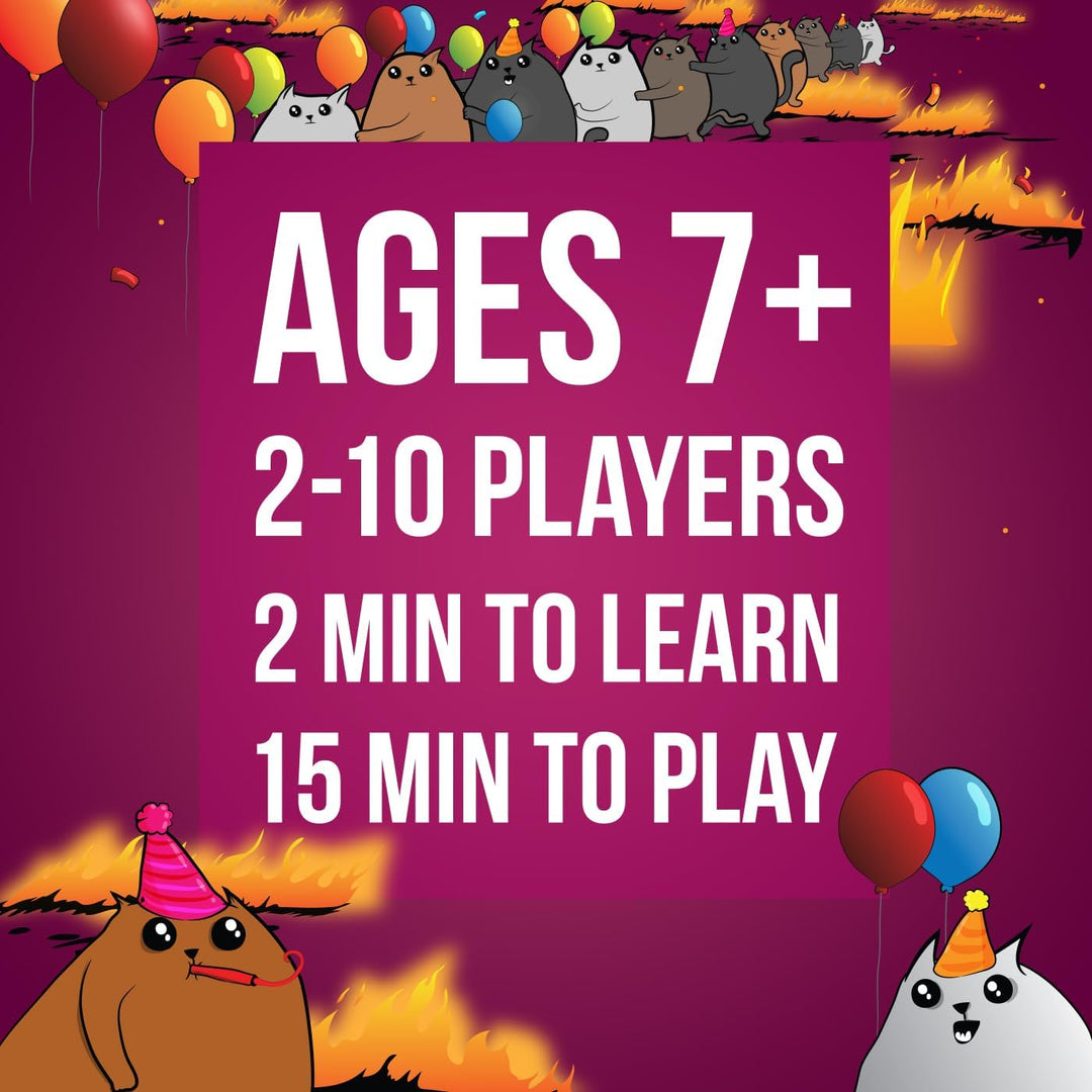 Exploding Kittens Party Pack by Card Games for Adults Teens & Kids - Fun Family Games & Barking Kitt