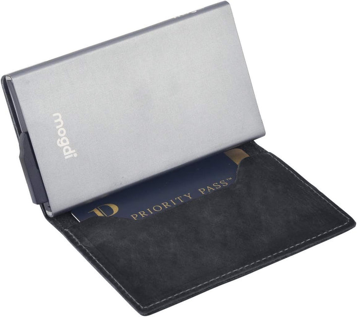 mogdi Nano Black Premium Herren Portmonee RFID Schutz Kartenetui Business Geldbörse feinstes A++ Ech