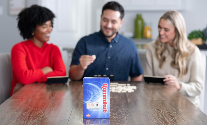 Goliath Rummikub Original Metallbox, Reise-Edition, Brettspiel für Kinder ab 6 Jahren, strategisches