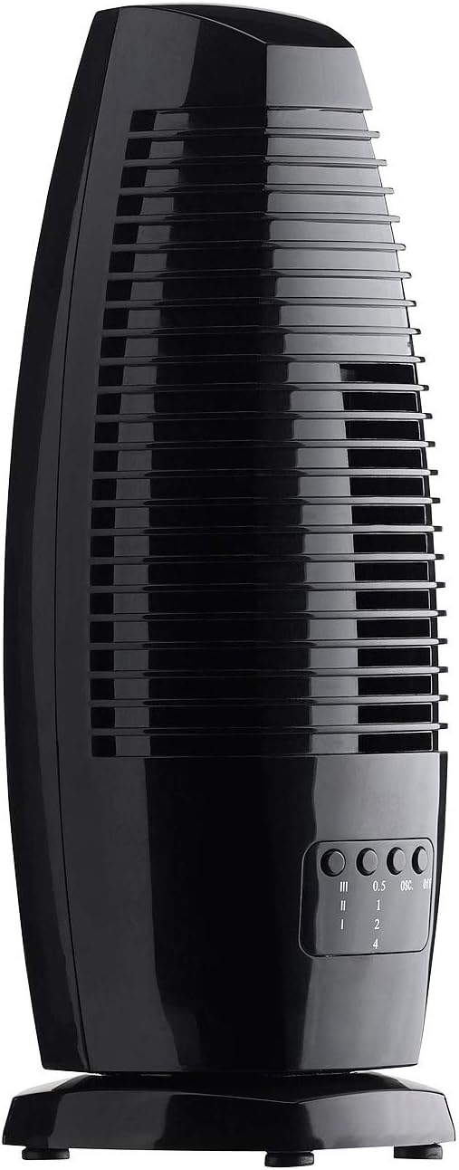 Sichler Haushaltsgeräte Ventilator oszillierend: Design-Tischventilator, Oszillation, Timer, 3 Gesch