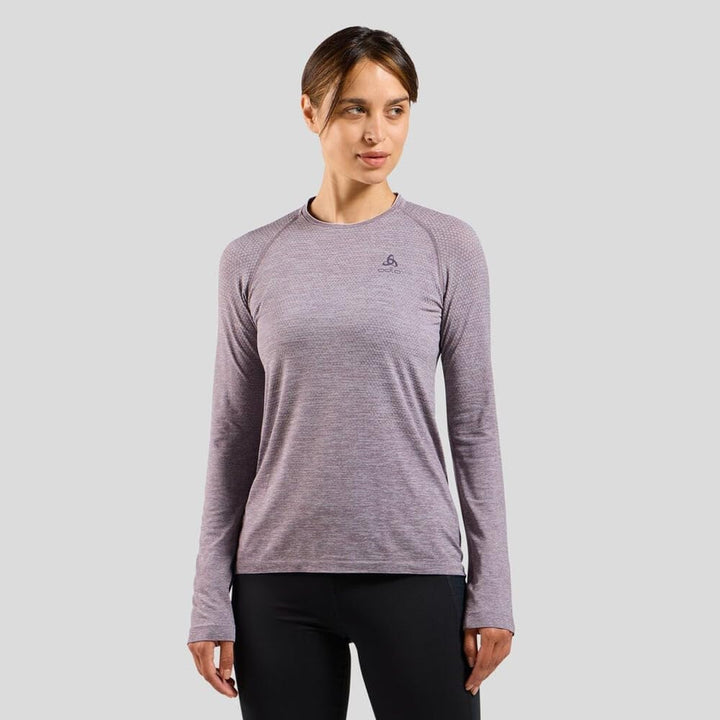 Odlo Damen Essential Seamless Longsleeve M Gray Ridge Melange, M Gray Ridge Melange