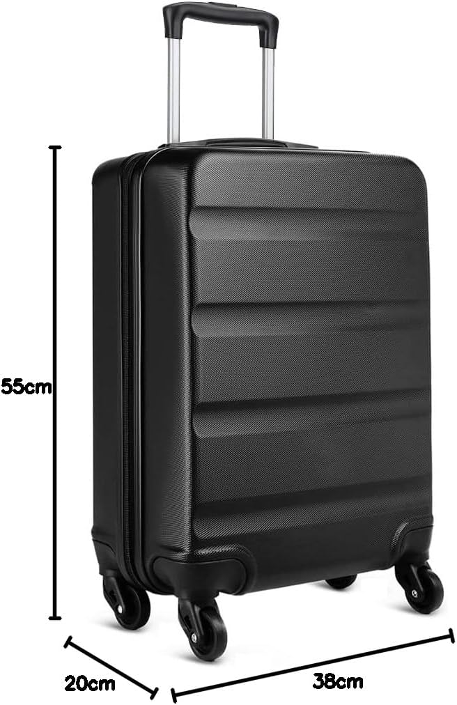 KONO Handgepäck Koffer Leicht Reisekoffer mit Rollen und TSA Schloss, Klein Koffer Trolley Handgepäc