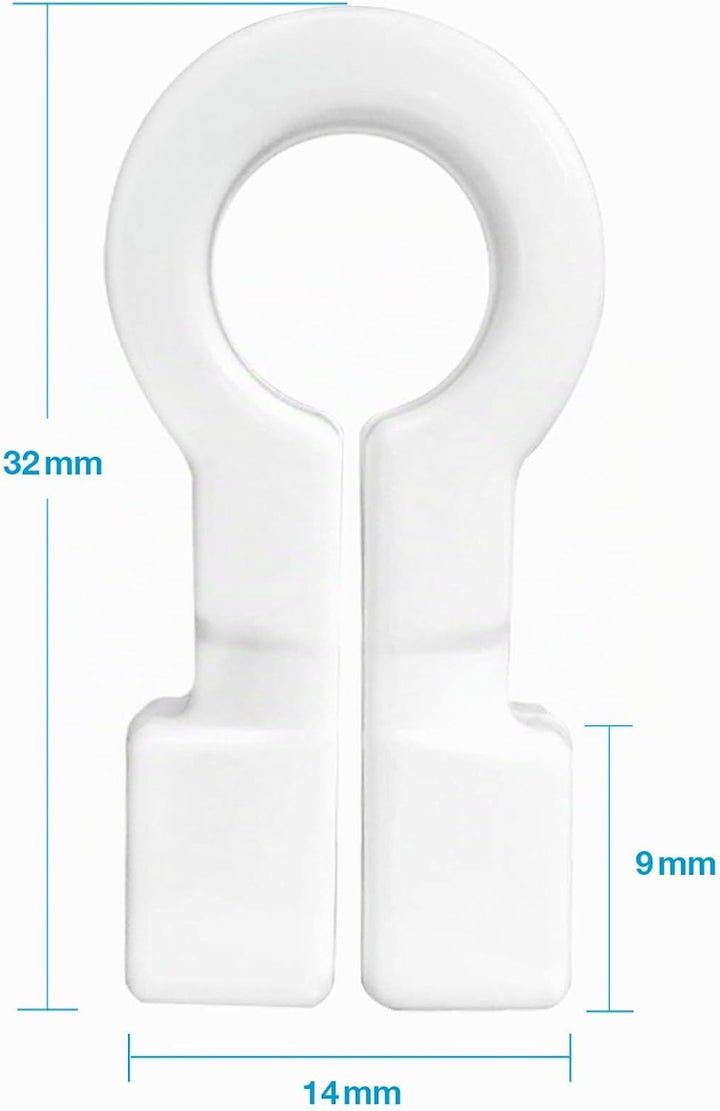 Netzhaken weiss - Omega-Form 50er-Set, 50er-Set