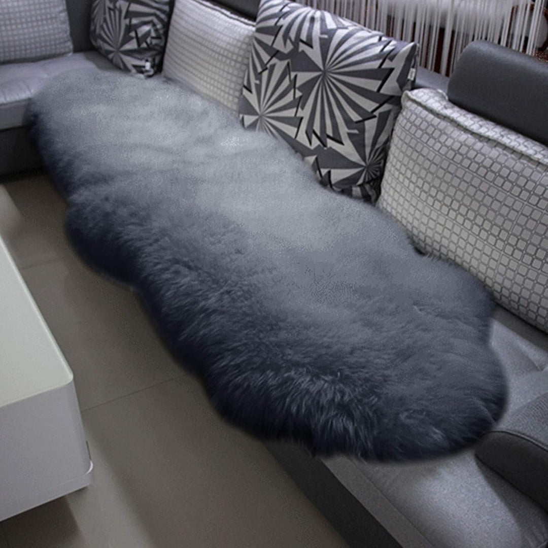 WOLTU Öko Lammfell Schaffell Teppich, Echtes Naturfell Weich Flauschig, Bettvorleger Sofa Matte Long