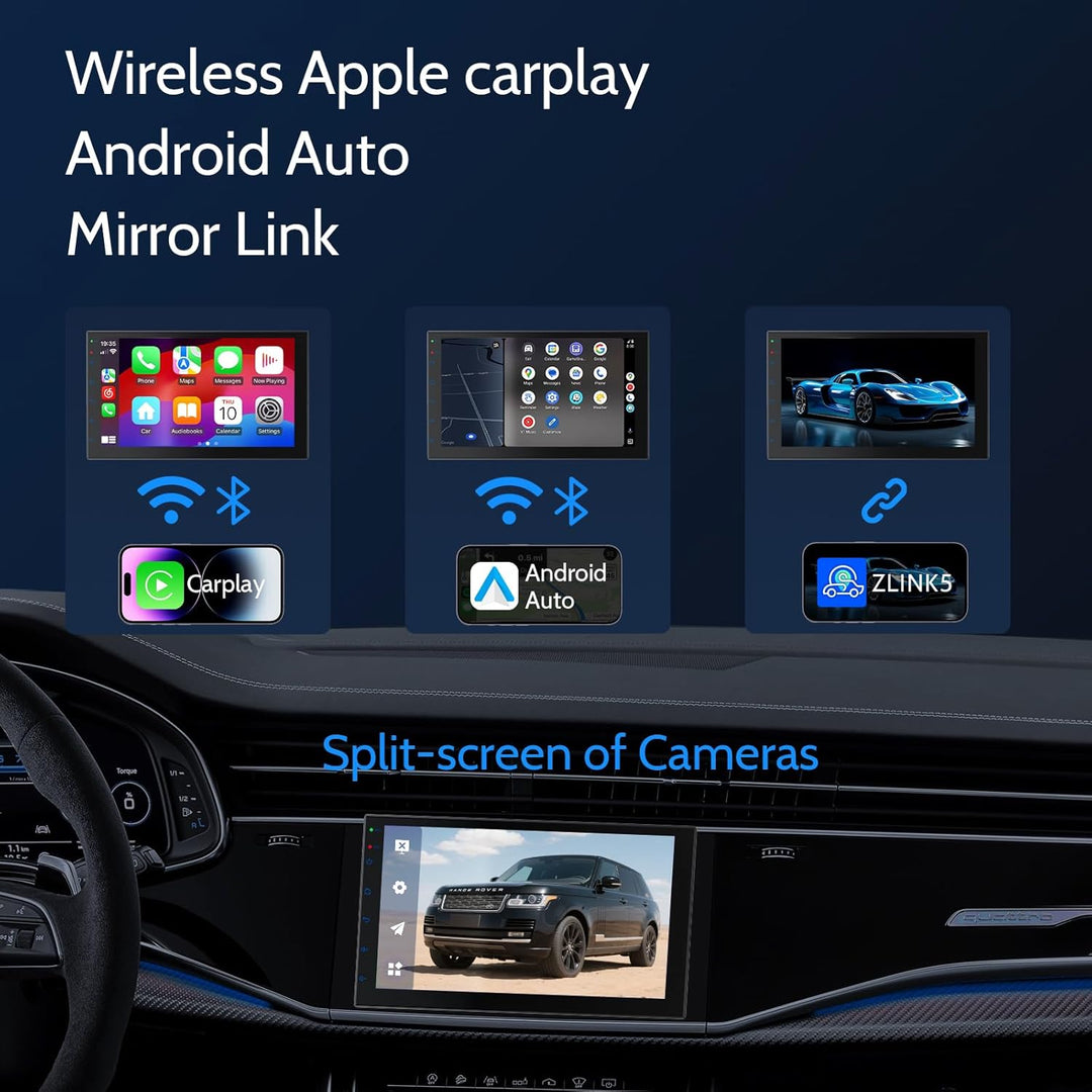 2 Din Autoradio 7 Zoll HD Touchscreen, Wireless Apple CarPlay & Android Auto, Bluetooth, SWC | Unive