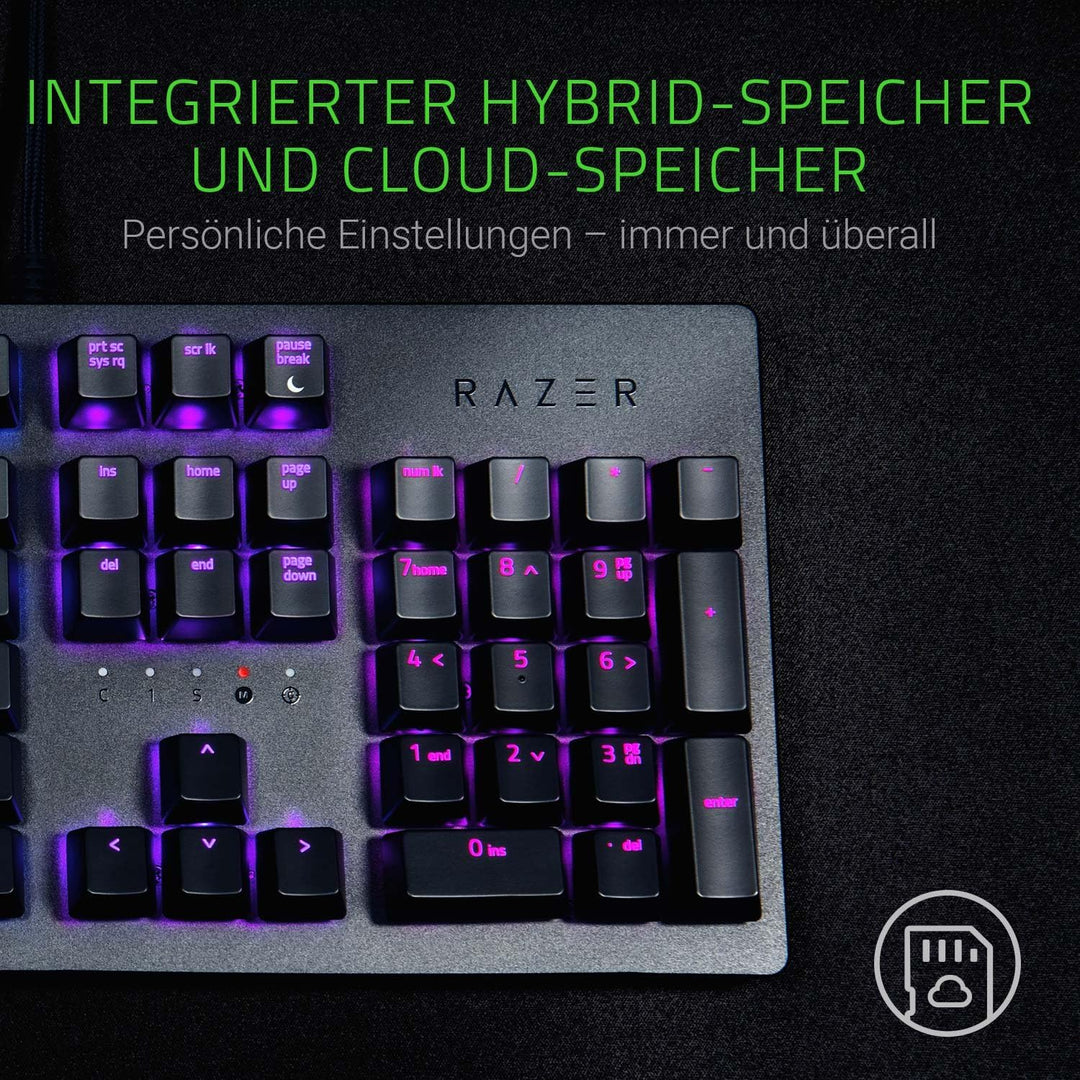 Razer Huntsman (Purple Switch) - Gaming Tastatur mit opto-mechanischen Schaltern (Tastenstabilisator