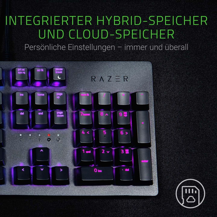 Razer Huntsman (Purple Switch) - Gaming Tastatur mit opto-mechanischen Schaltern (Tastenstabilisator