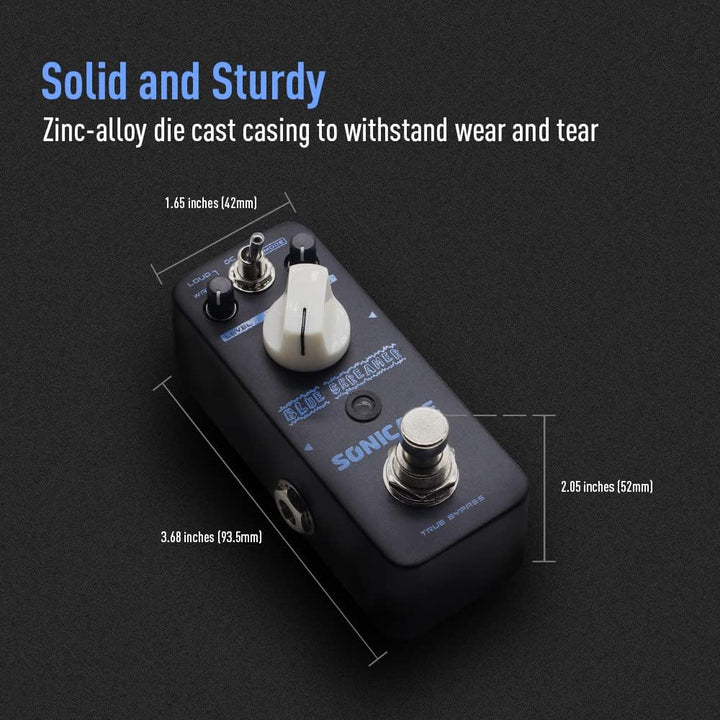 SONICAKE Overdrive Gitarre Effektpedal Blue Skreamer Vintage Dumble Blues Analog True Bypass, Overdr