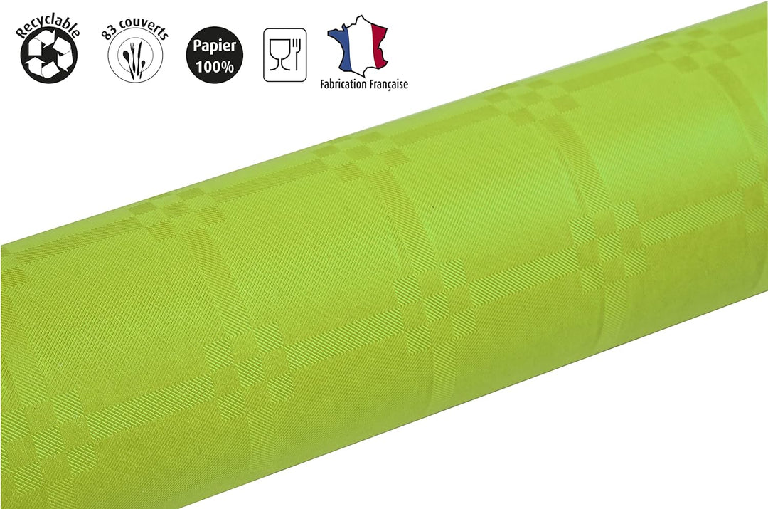Pronappe Tischdecke R482535I Einweg-Tischdecke aus Damastpapier Länge 25m Breite 1,20m (pro Rolle) F