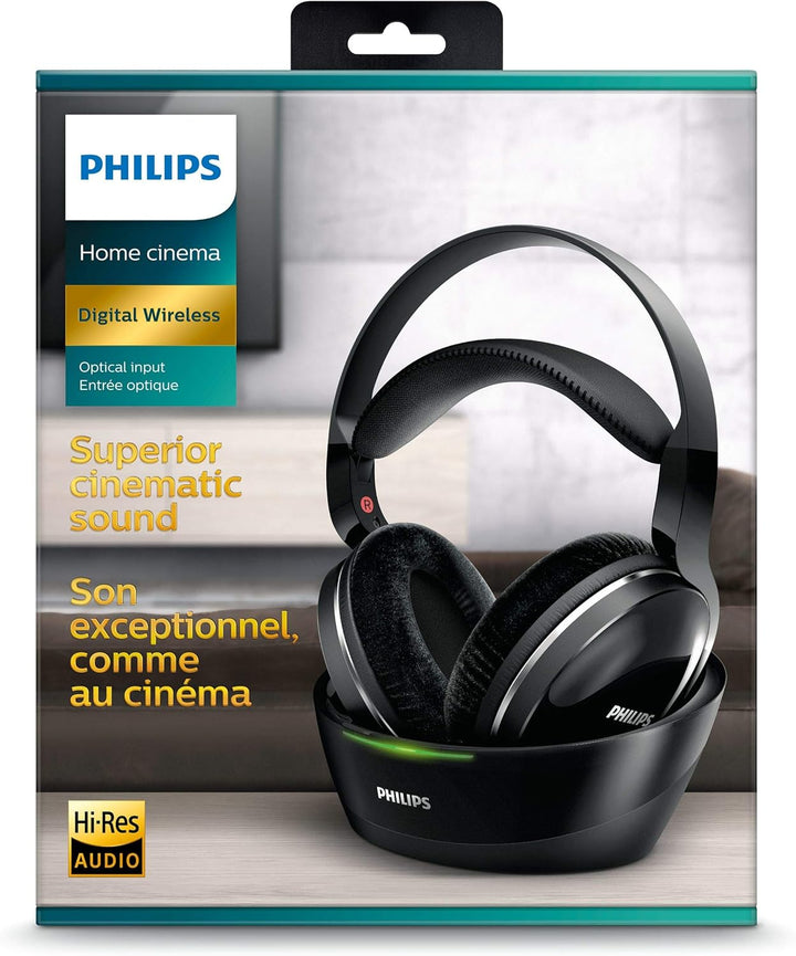 Philips Kabelloser TV Kopfhörer Over Ear SHD8850/12 Wireless HiFi Kopfhörer (Exzellenter Sound, Hi-R
